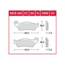 Тормозные колодки TWR MCB648SI
